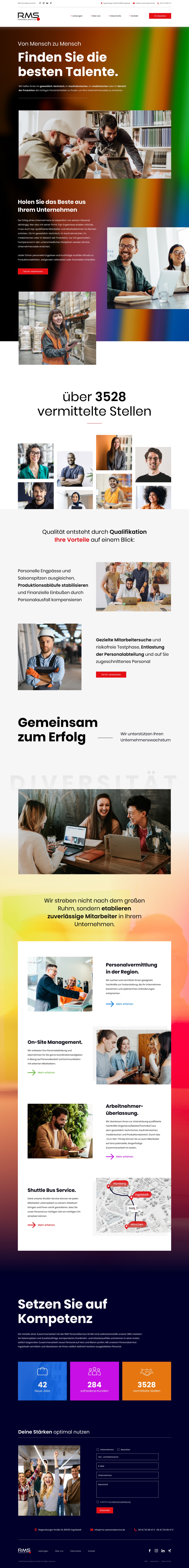 Website-Design für RMS PersonalService